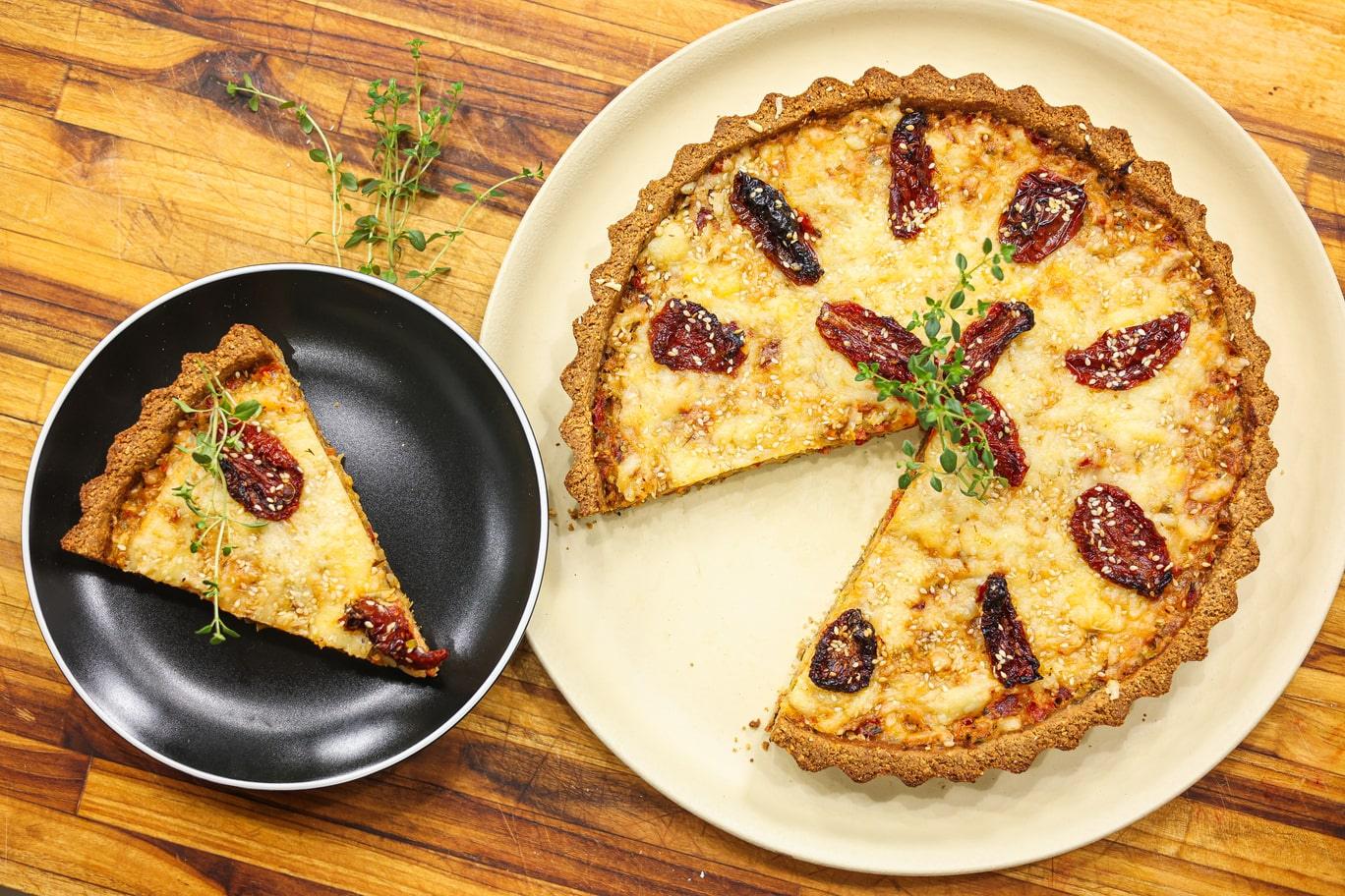 Quiche de Tomate Seco com Abobrinha